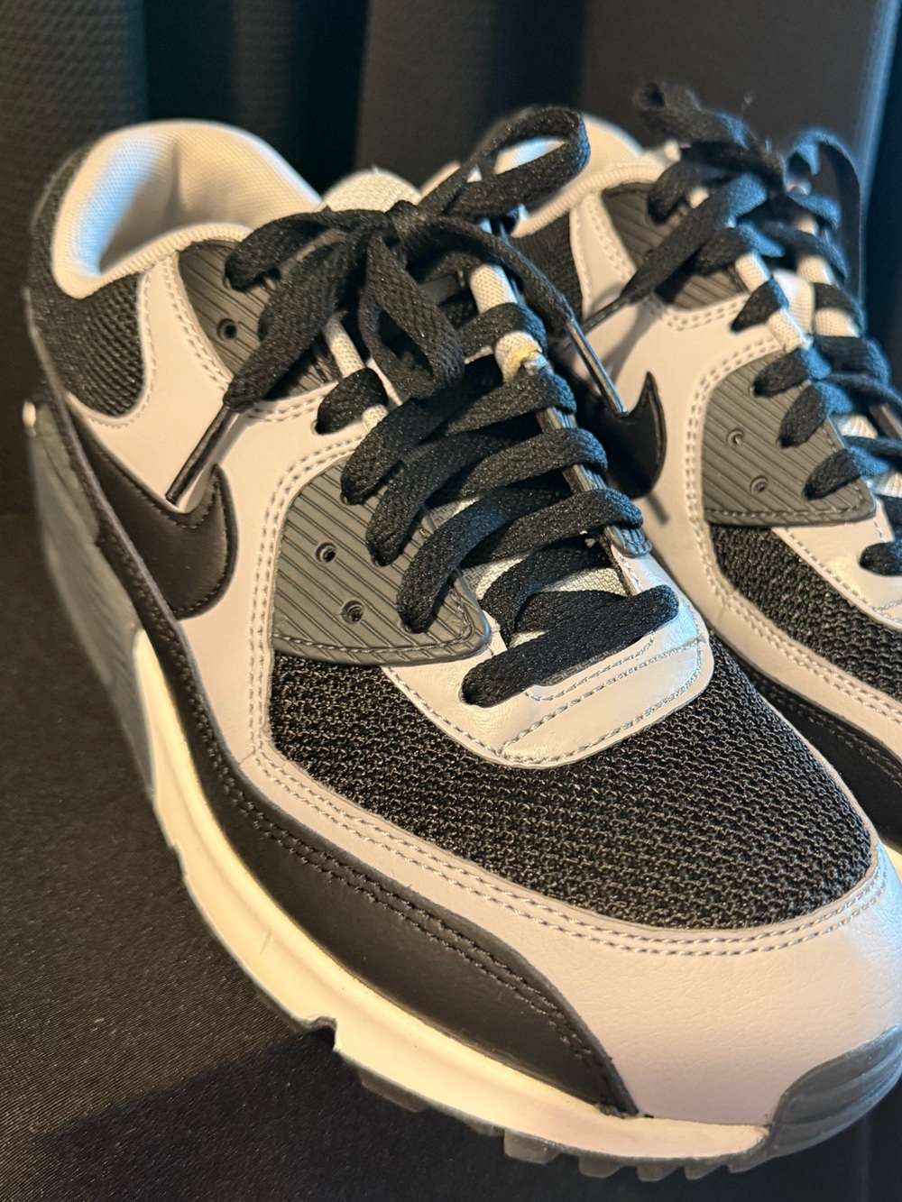 Nike Men's Black and White Low-Top Sneakers